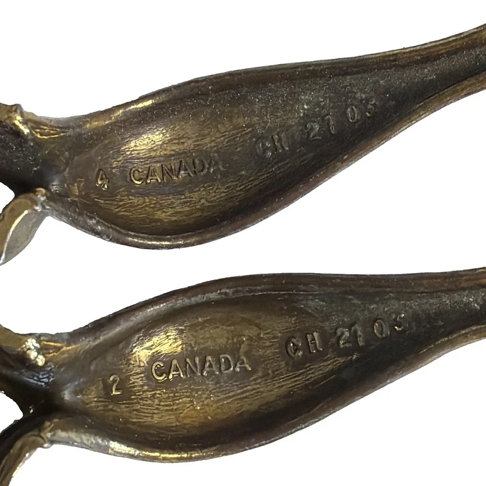 2 Vintage Thumb Rest handles Cabinet Pull Drawer pulls Canada CH 2103 Brass
